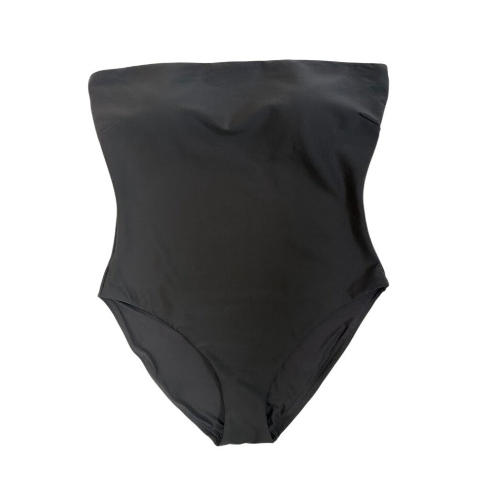 J.Crew Classic Sculpt Bandeau One-Piece Swimsuit Black Size‎ 20 NWT